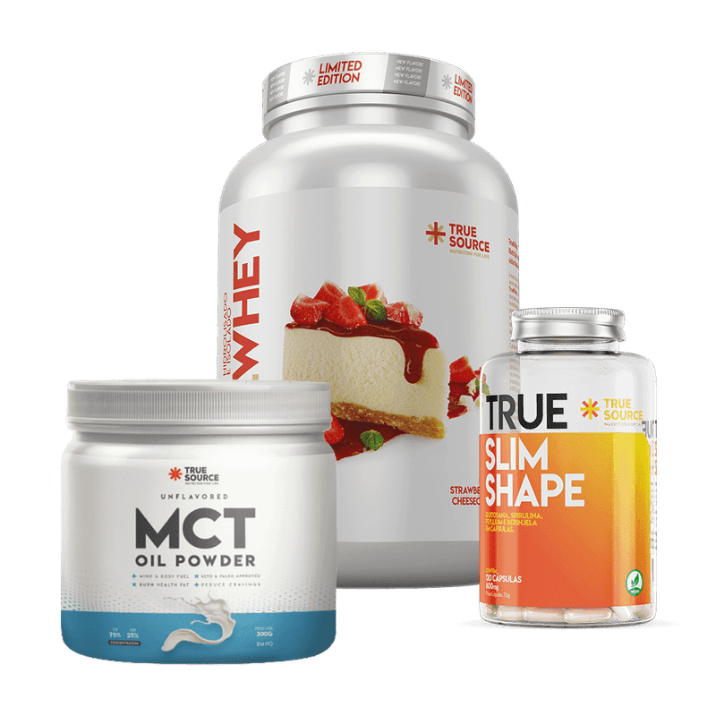 COMBO-PERDA-DE-PESO-TRUE-WHEY-STRAWBERRY-CHEESECAKE