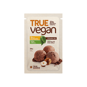 Proteína Vegana True Vegan Chocolate com Avelã Sachê 34g True Source