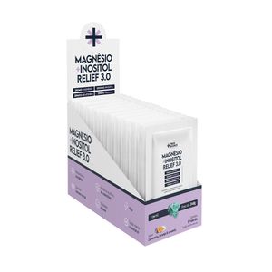 True Magnésio + Inositol Relief 3.0 Camomila e Lavanda Display c/ 30 Sachês True Source