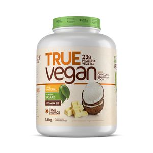 Proteína Vegana True Vegan Chocolate Branco com Coco 1810g True Source